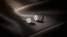 GL Creations- Sterling Silver CZ Halo Stud Earring - Charming Charlie