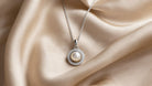 GL Creations- Sterling Silver CZ Halo Pendant w/ Pearl on 16+2" Chain - Charming Charlie