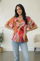 Art Walk Print Blouse - Charming Charlie
