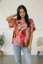 Art Walk Print Blouse - Charming Charlie