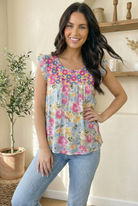 Sunny Meadows Sleeveless Blouse - Charming Charlie
