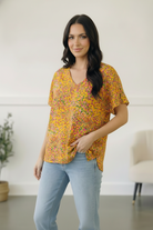 Sunlit Meadow Floral Top - Charming Charlie