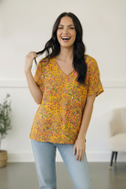 Sunlit Meadow Floral Top - Charming Charlie