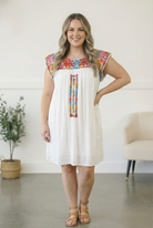 Fiesta Bloom Embroidered Dress - Charming Charlie