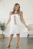 Fiesta Bloom Embroidered Dress - Charming Charlie