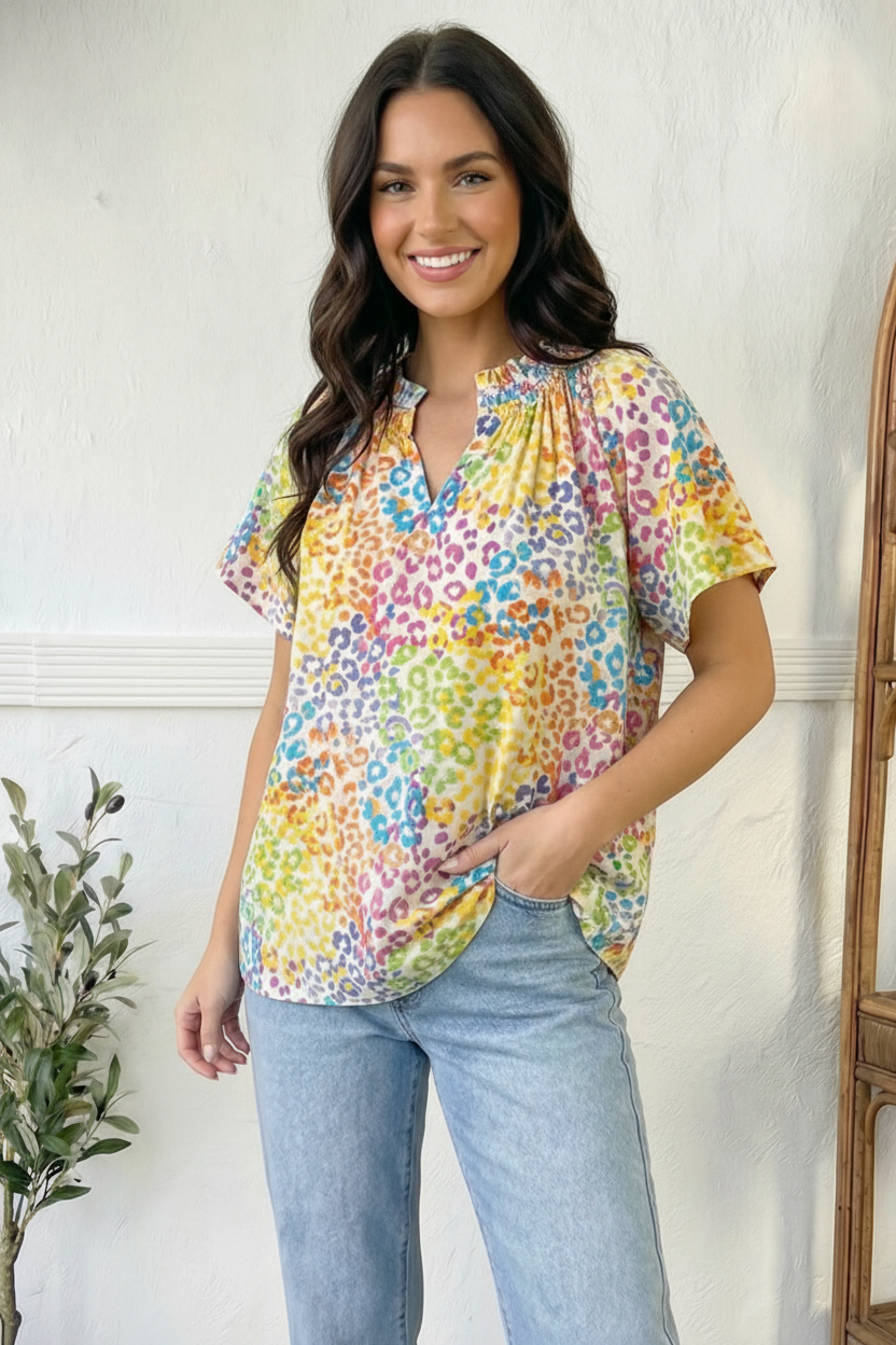 Color Splash Breezy Blouse - Charming Charlie