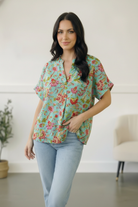 Jade Garden Easy Does it Blouse - Charming Charlie