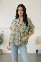 Jade Garden Easy Does it Blouse - Charming Charlie