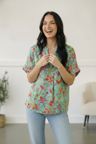 Jade Garden Easy Does it Blouse - Charming Charlie