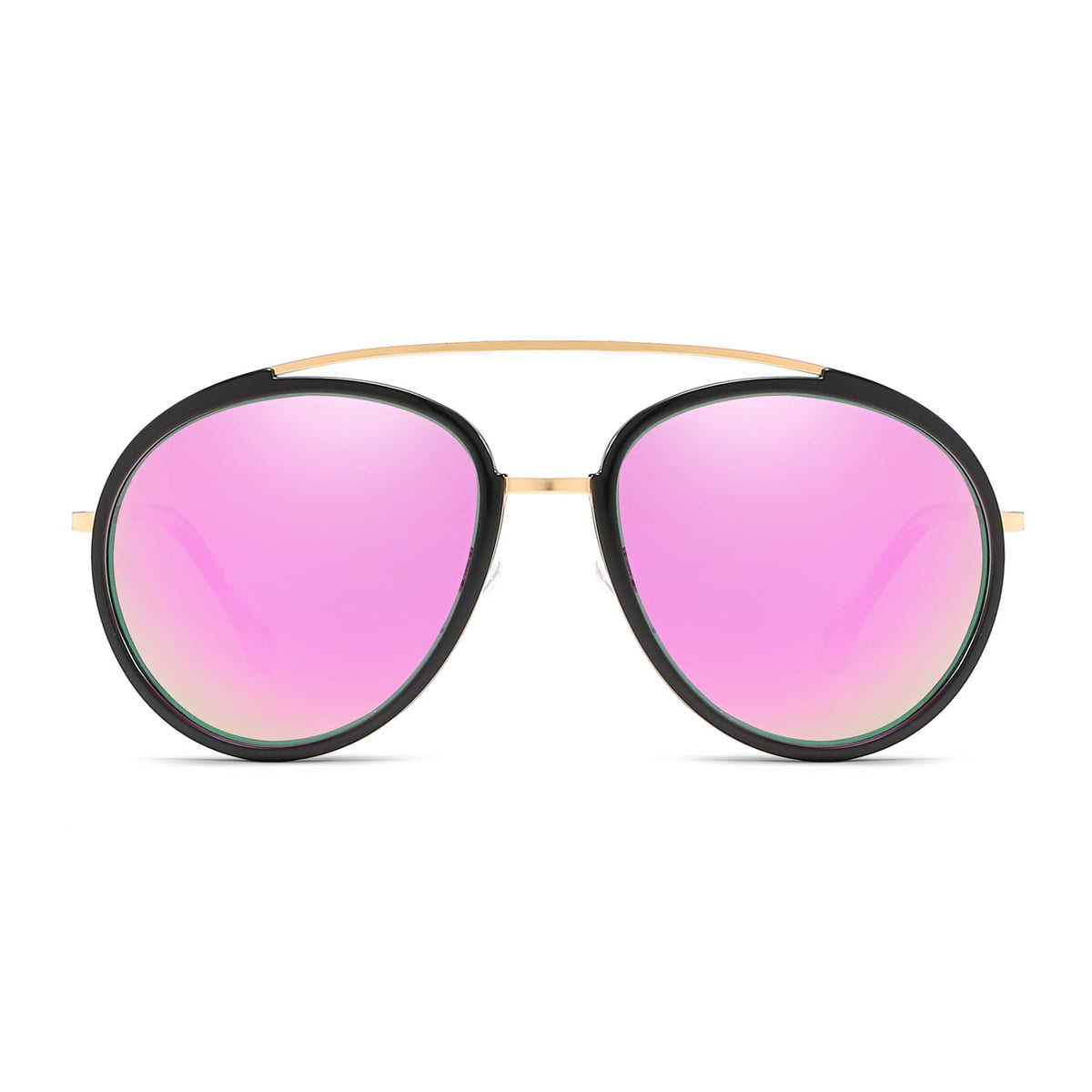 FARMINDALE | Polarized Circle Round Brow-Bar Fashion Sunglasses - Charming Charlie