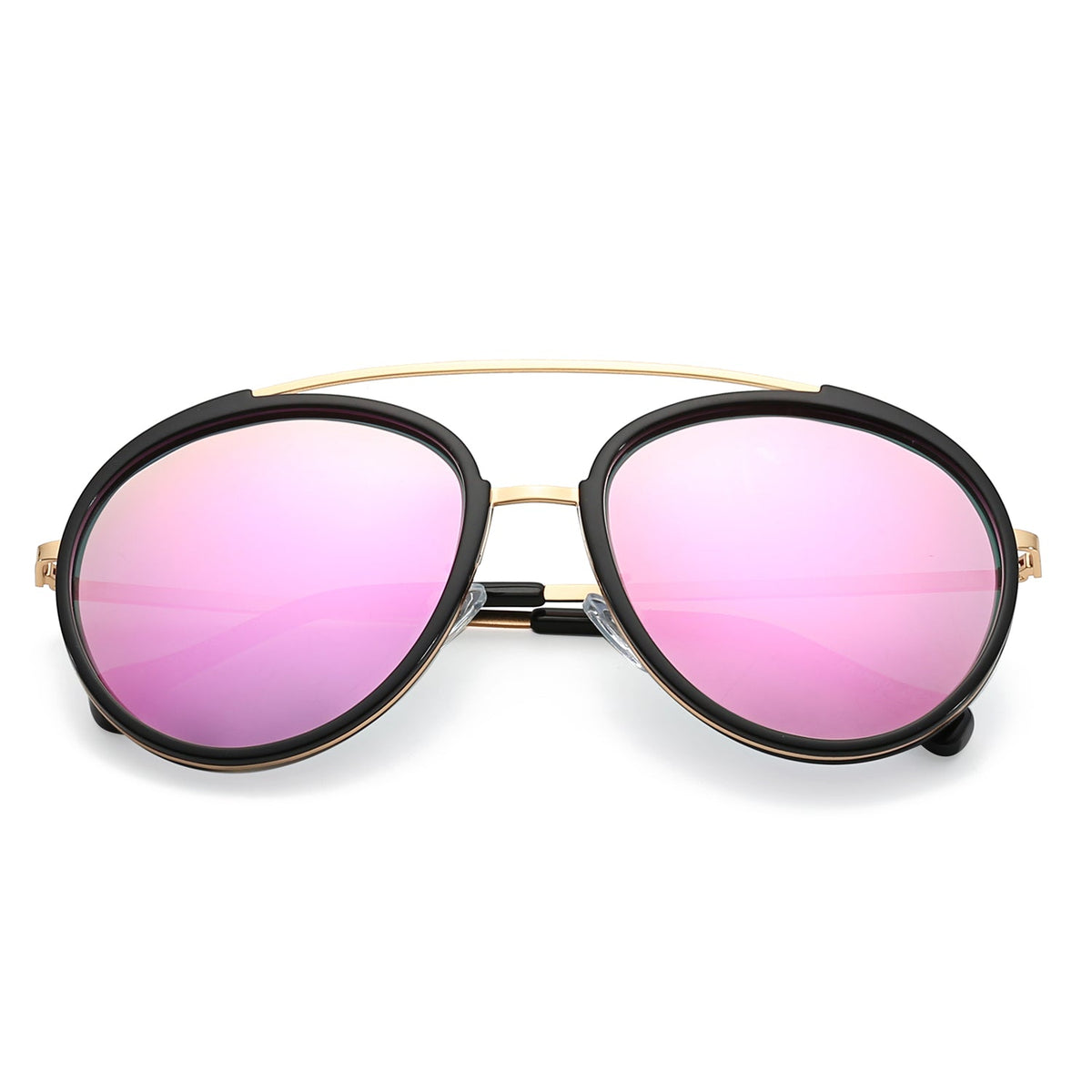 FARMINDALE | Polarized Circle Round Brow-Bar Fashion Sunglasses - Charming Charlie