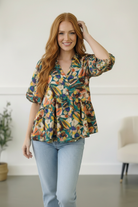 Painted Floral Jungle Blouse - Charming Charlie