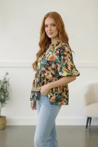 Painted Floral Jungle Blouse - Charming Charlie