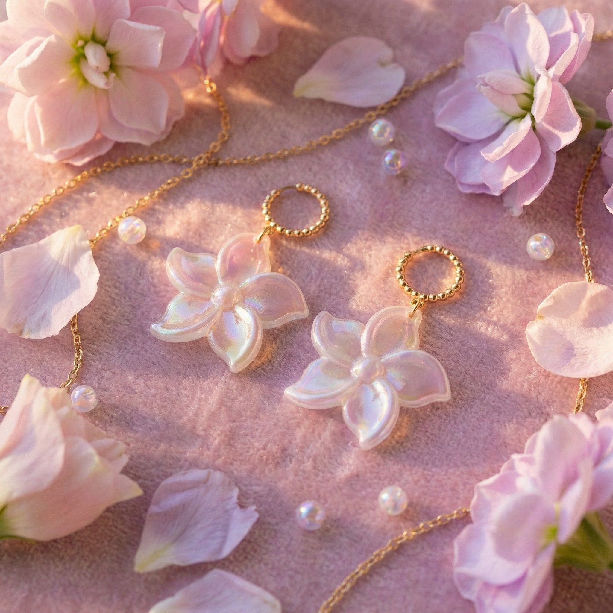 White Glass Flower Earring - Charming Charlie