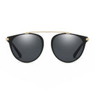 FRISCO | Modern Horn Rimmed Metal Frame Round Sunglasses - Charming Charlie