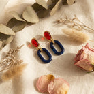 Royal Ruby And Blue earring - Charming Charlie