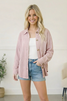 Coffee Run Corduroy Shacket - Charming Charlie