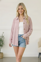 Coffee Run Corduroy Shacket - Charming Charlie