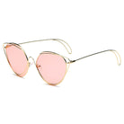 LISLE | S2045 - Women Fashion Round Wire Art Cat Eye Sunglasses - Cramilo Eyewear - Stylish Trendy Affordable Sunglasses Clear Glasses Eye Wear Fashion