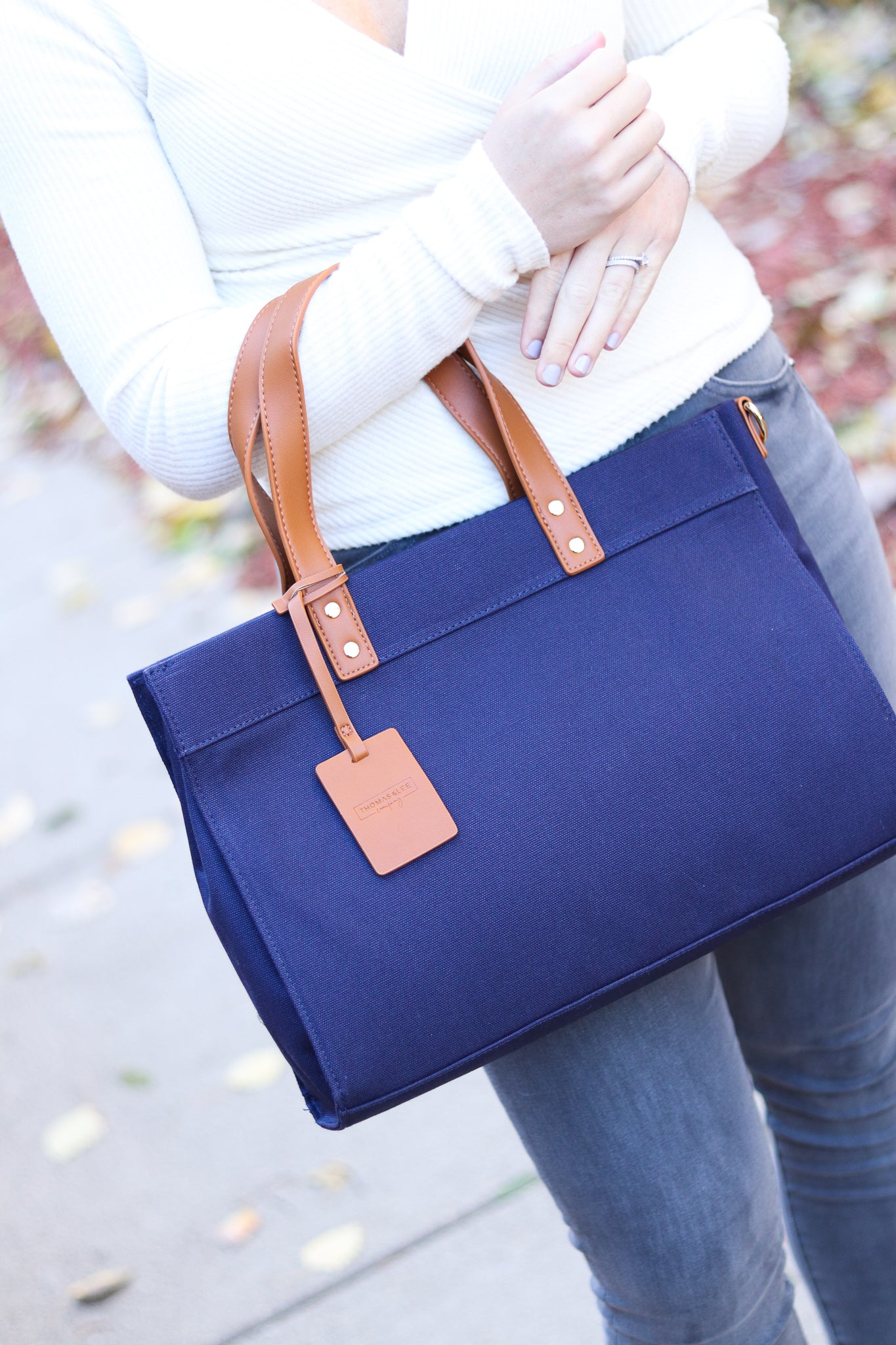 Quilted Structured Book Tote