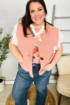 Classy Chic Gold Button Down Chunky Sweater Vest - Charming Charlie