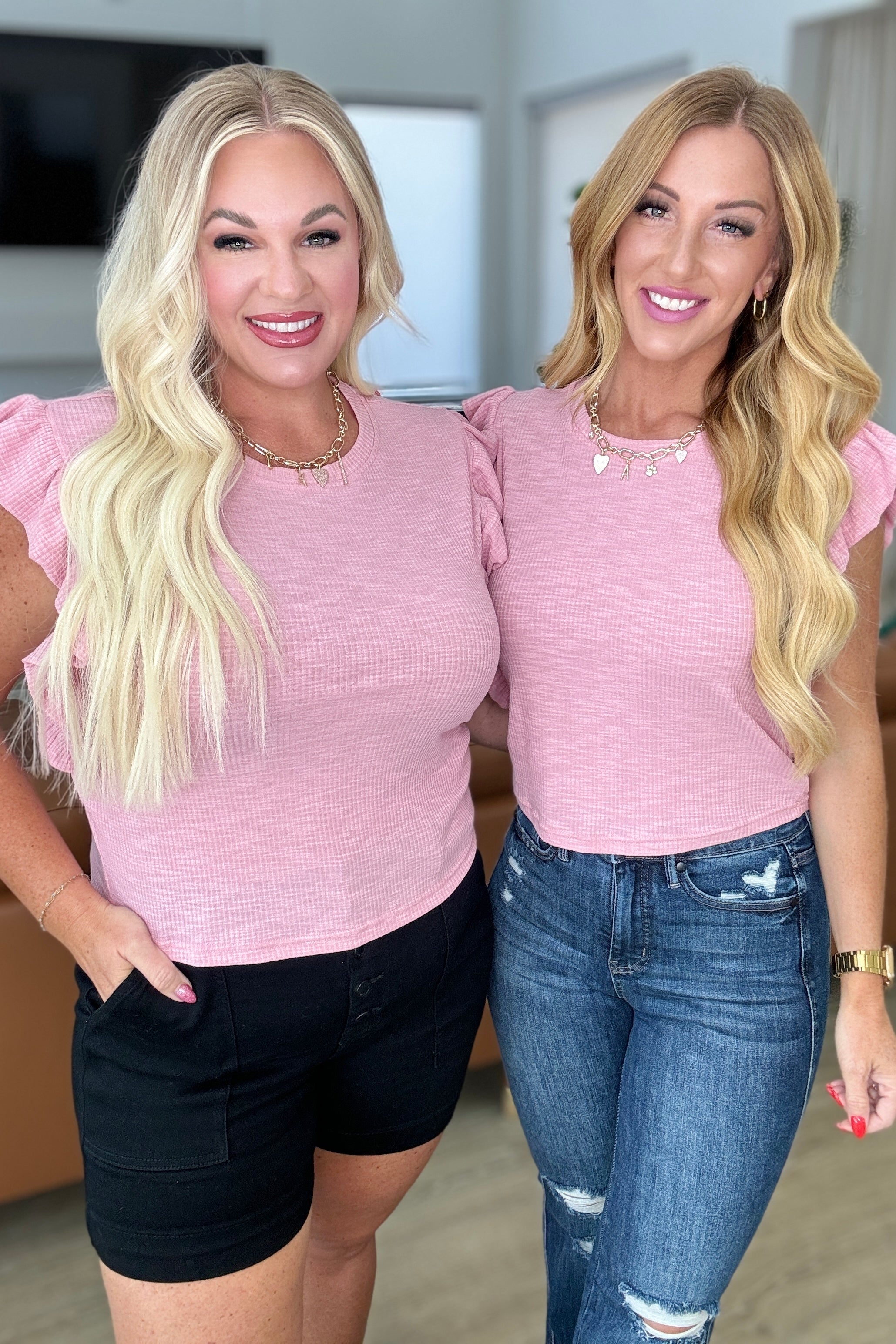 Especially Sweet Ruffle Sleeve Top - Charming Charlie