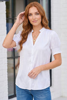 Perfectly Pretty White Button Up Blouse - Charming Charlie