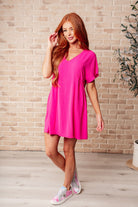 I Wanna Be Like You Dress In Fuchsia - Charming Charlie