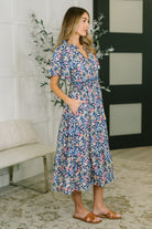 I Wanna Talk Notch Neck Midi Dress - Charming Charlie