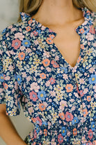 I Wanna Talk Notch Neck Midi Dress - Charming Charlie