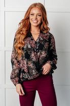 I Wish We Had it All Surplice Floral Blouse - Charming Charlie