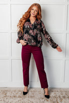 I Wish We Had it All Surplice Floral Blouse - Charming Charlie