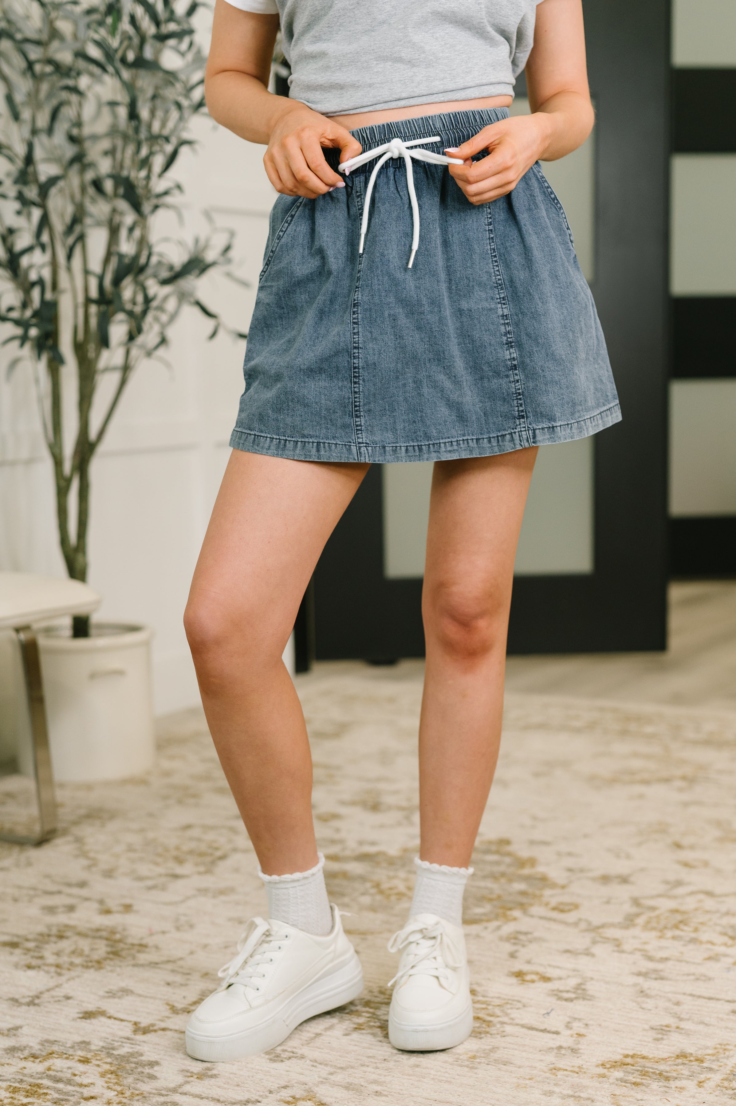 I'd Like to See You Try High Waisted Skort - Charming Charlie