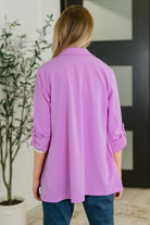 I'm Really That Gal Open Front Blazer in Orchid Glow - Charming Charlie