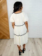 If This World Was Mine Tiered Half Sleeve Dress in Ivory - Charming Charlie