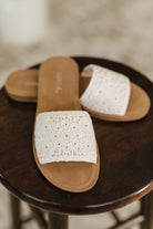 Imelda Off White Crocheted Slip On Sandal - Charming Charlie