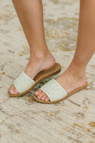 Imelda Off White Crocheted Slip On Sandal - Charming Charlie