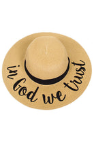 InGod-We-Trust C.C Sun Hat protects from harmful UV rays with its wide brim design. Made from lightweight and breathable fabric, this hat offers comfort and style for outdoor activities. Expertly crafted, it offers the perfect combination of fashion and function.