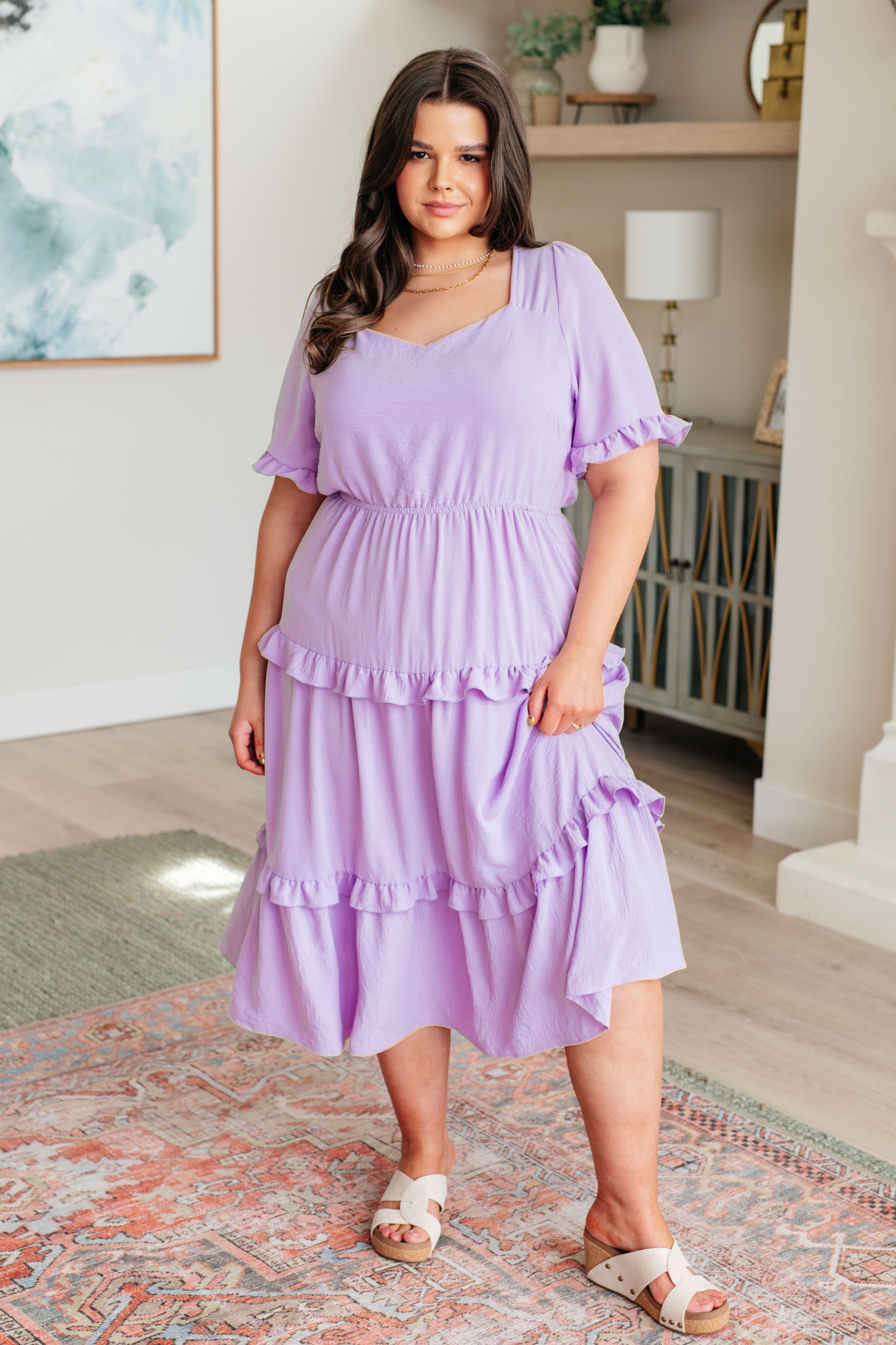 In My Carefree Era Tiered Ruffled Dress - Charming Charlie