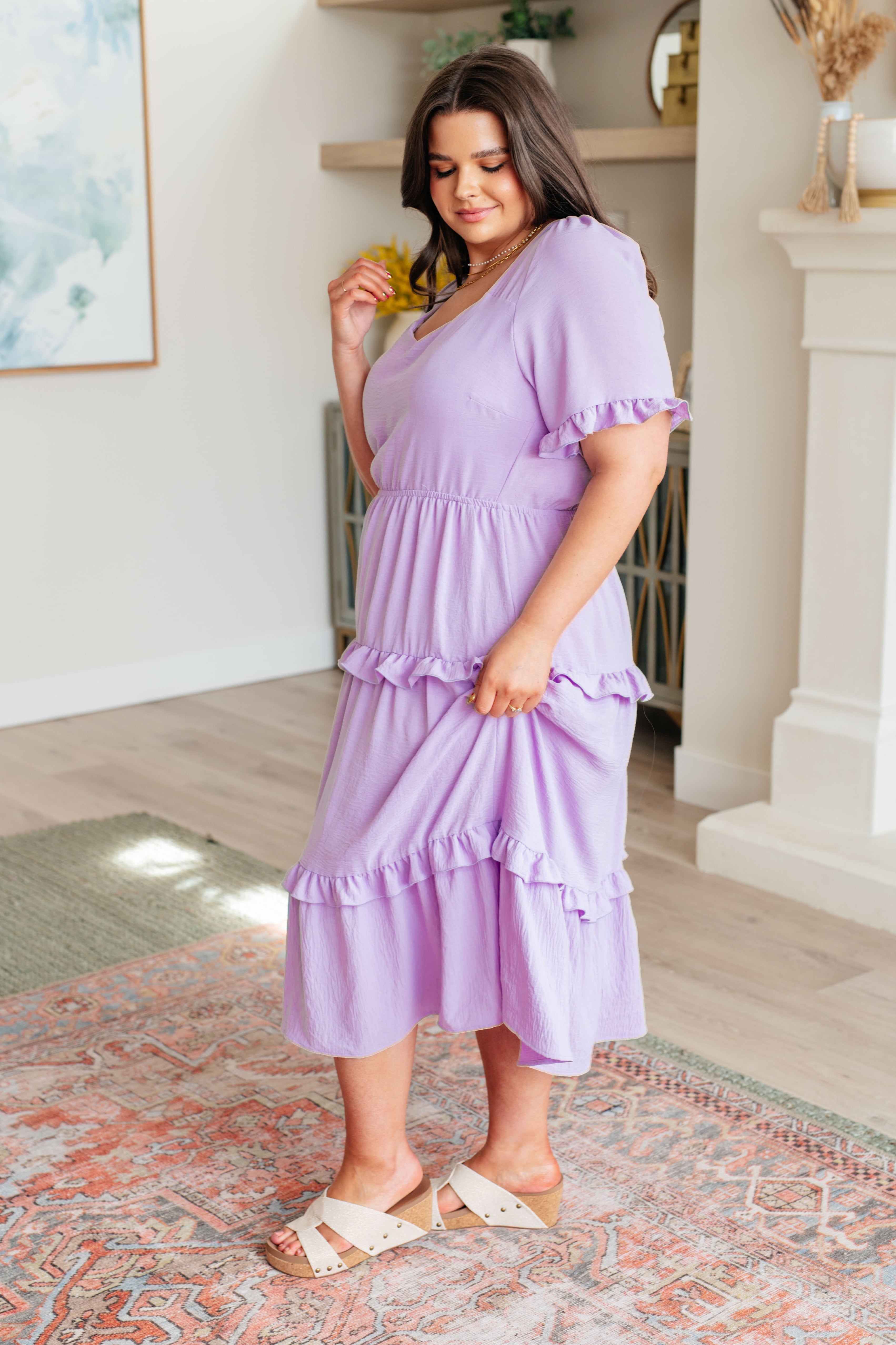 In My Carefree Era Tiered Ruffled Dress - Charming Charlie