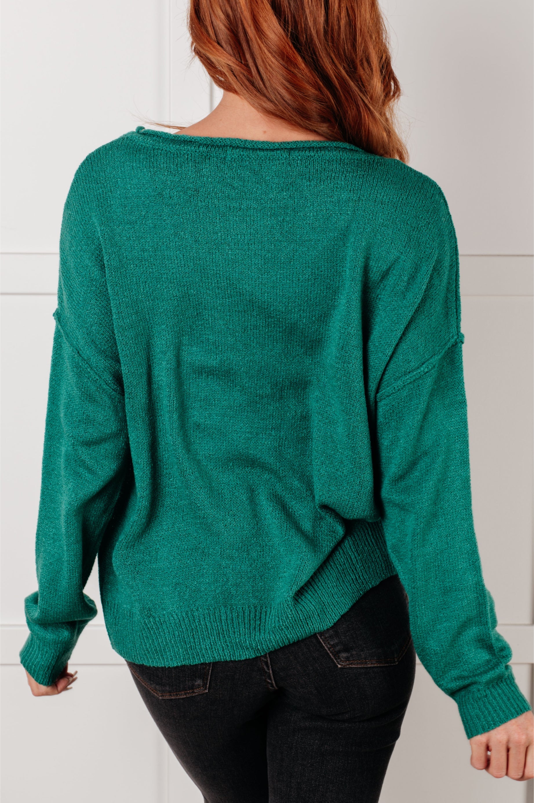 In Stitches Drop Shoulder Sweater - Charming Charlie