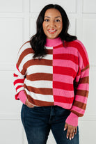 In Your Lane Color Blocked Stripe Sweater - Charming Charlie