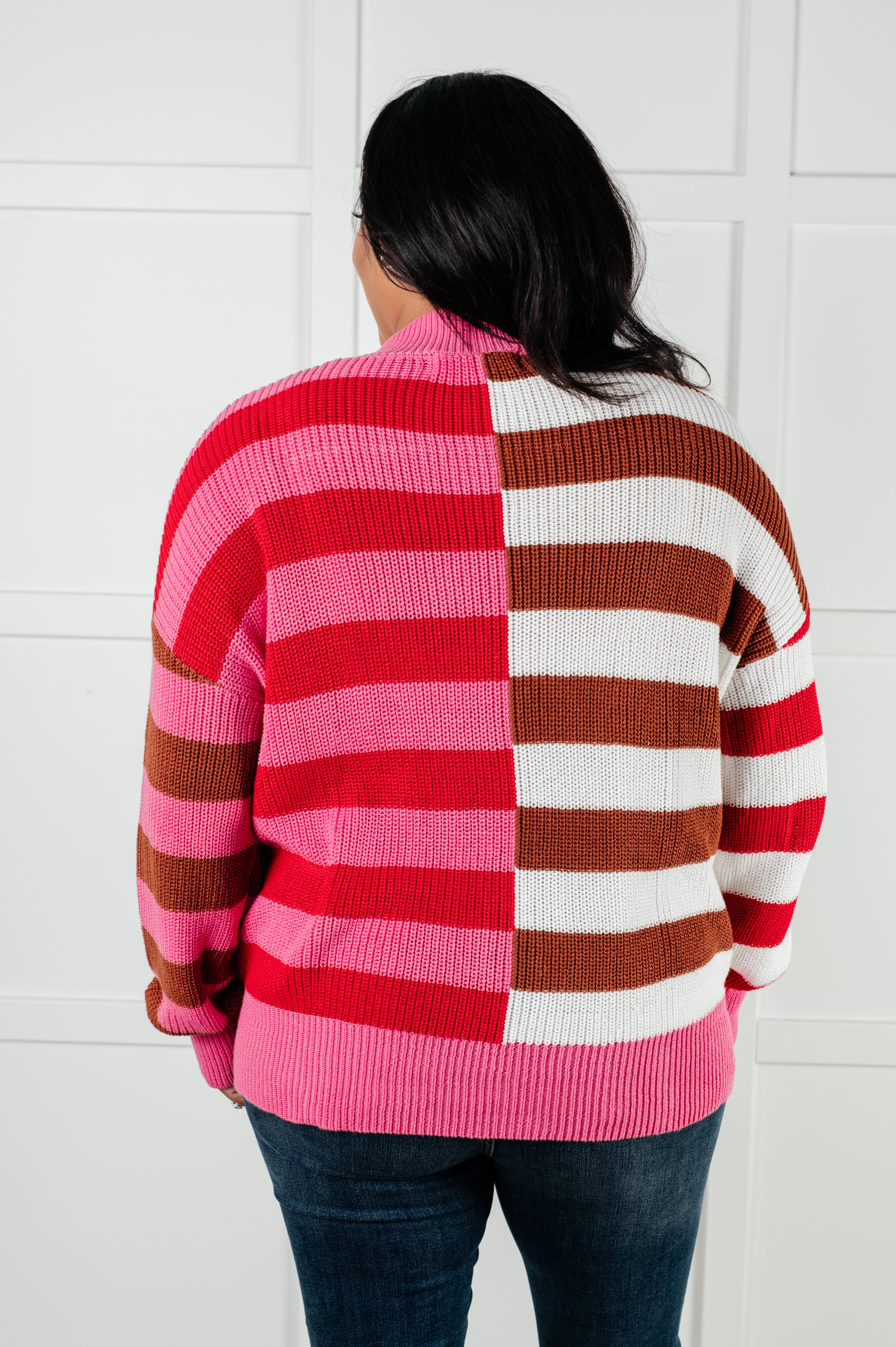In Your Lane Color Blocked Stripe Sweater - Charming Charlie