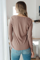 Indeed You Do Long Sleeve V-Neck Top - Charming Charlie