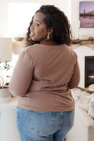 Indeed You Do Long Sleeve V-Neck Top - Charming Charlie