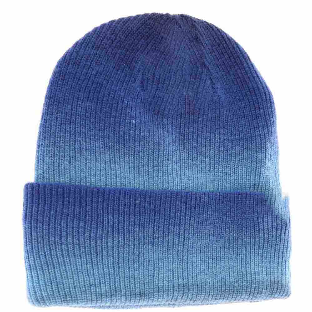 Indigo_Multi-  Unisex Ombre Cuffed C.C Beanie offers expert-level warmth and style with its high-quality knit construction. Featuring a subtle ombre color gradient, this beanie delivers a sophisticated, versatile look suitable for any wardrobe. Its cuffed design enhances insulation around the forehead and ears, providing reliable protection from cold weather. Designed to fit comfortably on all head sizes, this piece strikes a balance between functionality and contemporary fashion, making it suitablecolour g