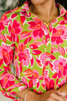 Inspire Collared Dress in Pink Blossom - Charming Charlie