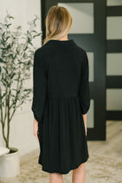 Inspire Collared Neck Dress in Black - Charming Charlie