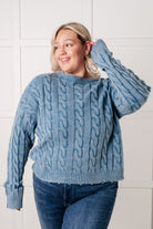 In the Right Direction Cable Knit Sweater - Charming Charlie