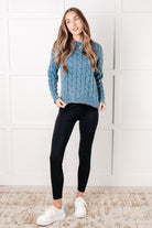 In the Right Direction Cable Knit Sweater - Charming Charlie